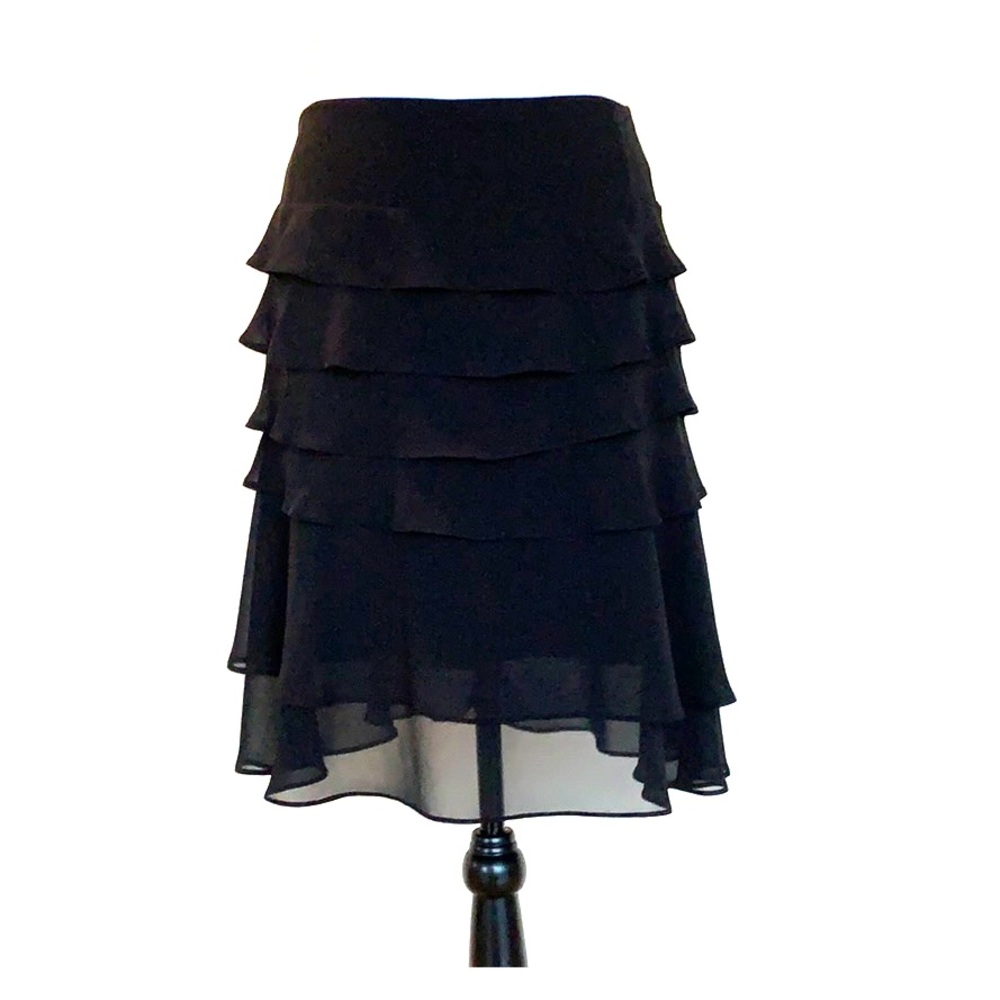 Black chiffon skirt